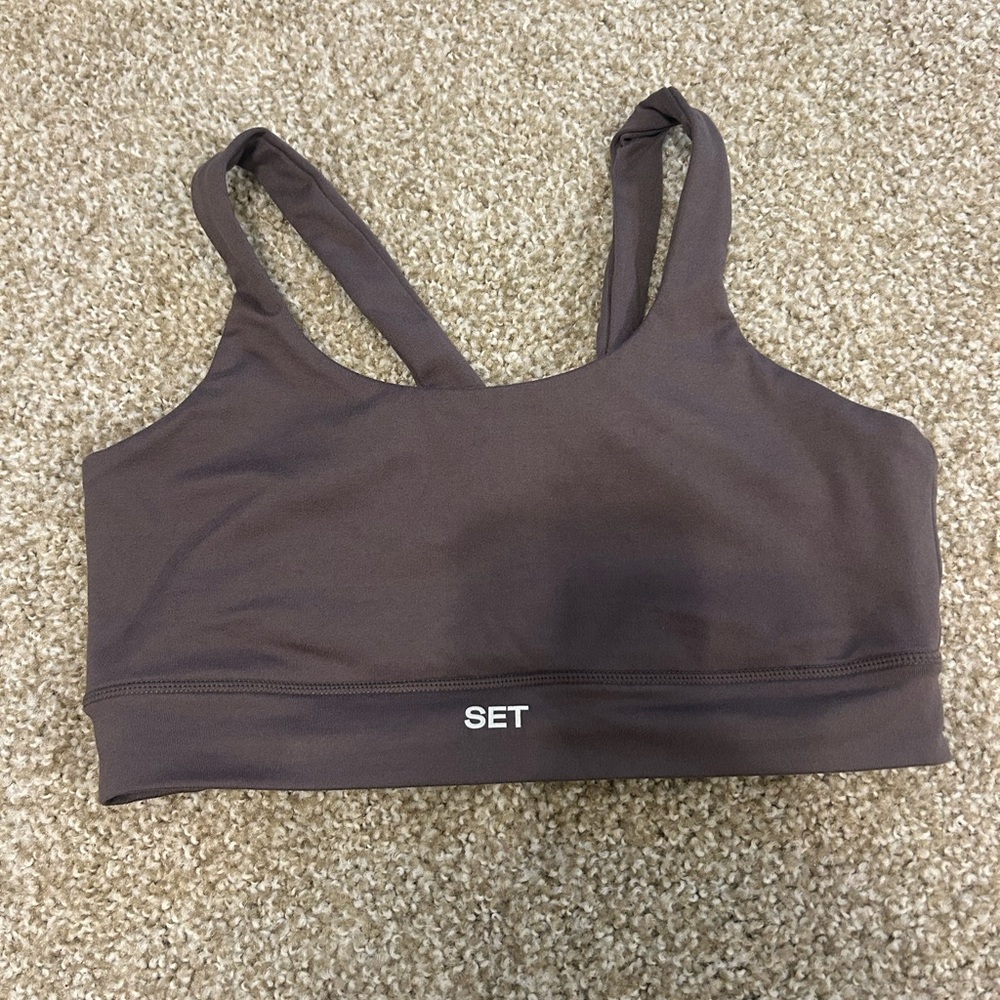 SET Active Gray Sports Bra
